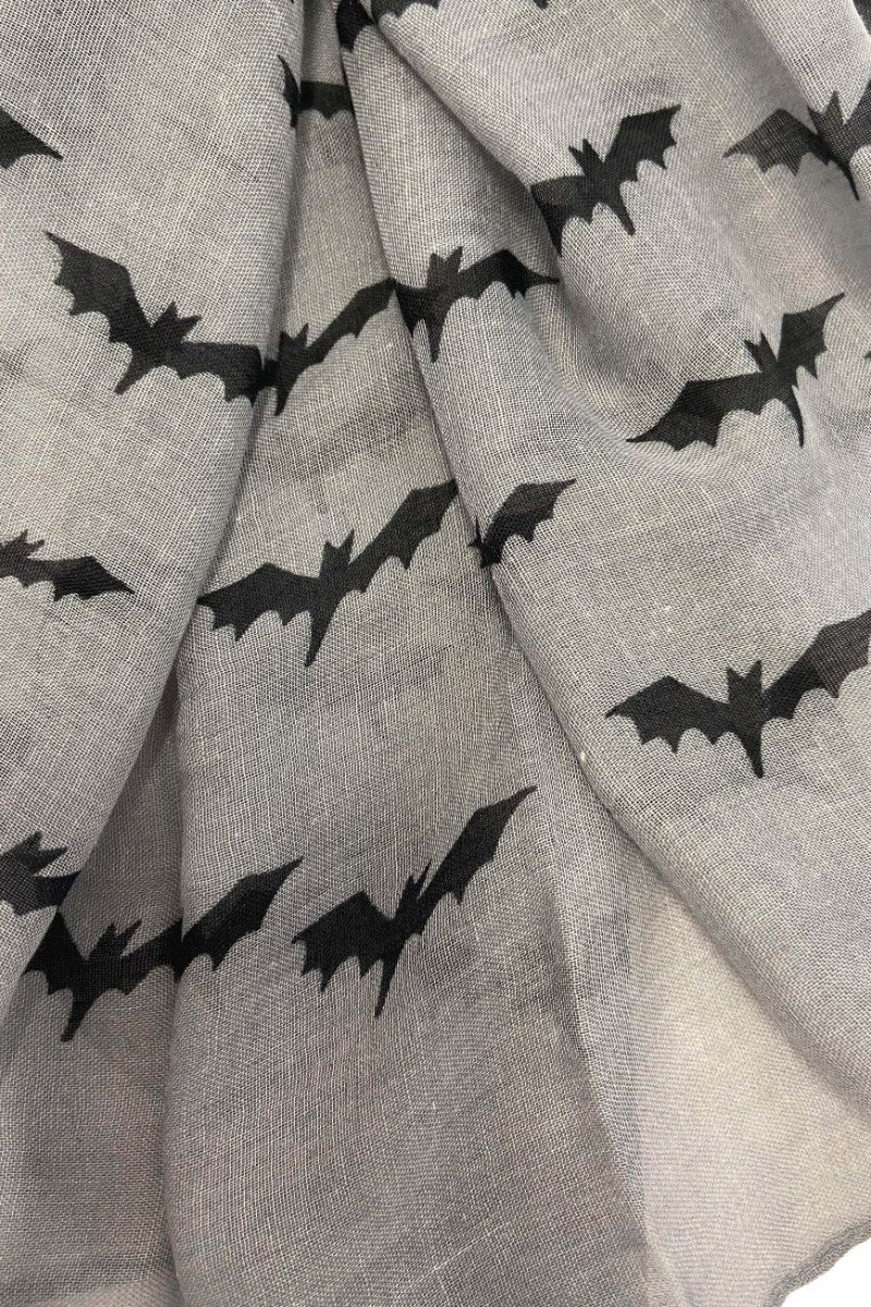 Pamela Mann Gothic Grey Bat Scarf