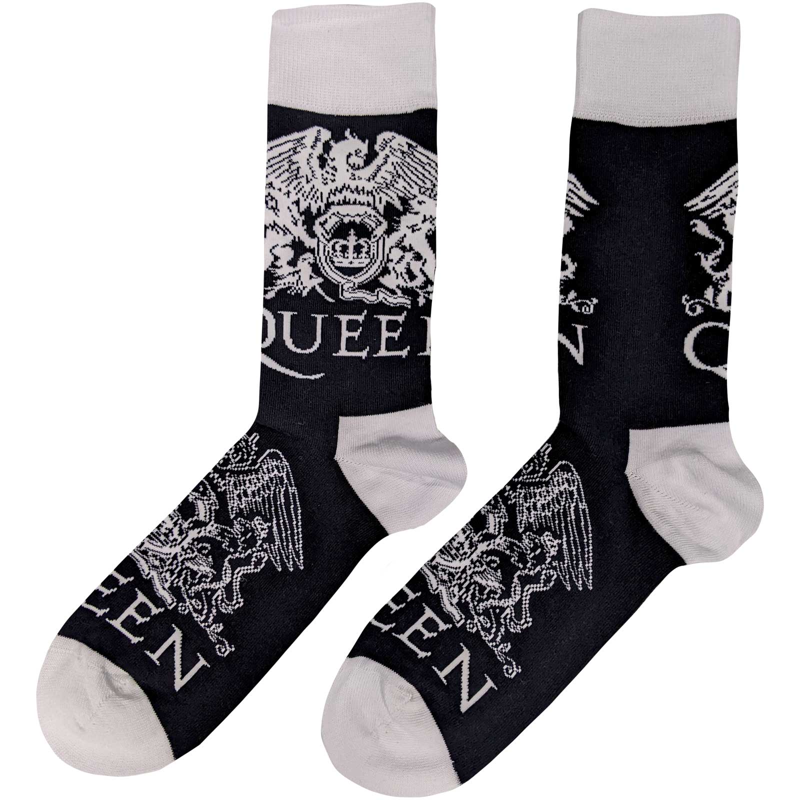 Queen Unisex Ankle Socks: White Crests Official Band Merch