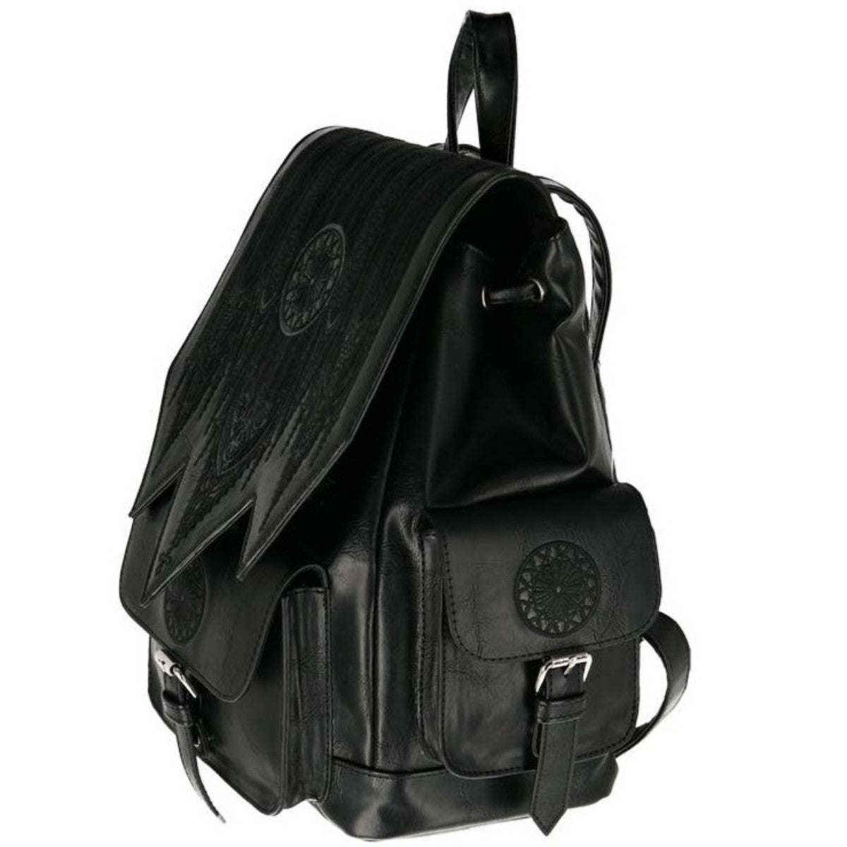 Restyle Rosette Inverted Cathedral Embroidery Goth Backpack