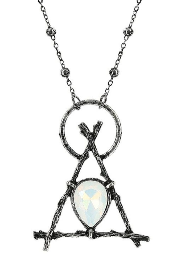 Restyle Branch Delta Crystal Stone Pendant Necklace