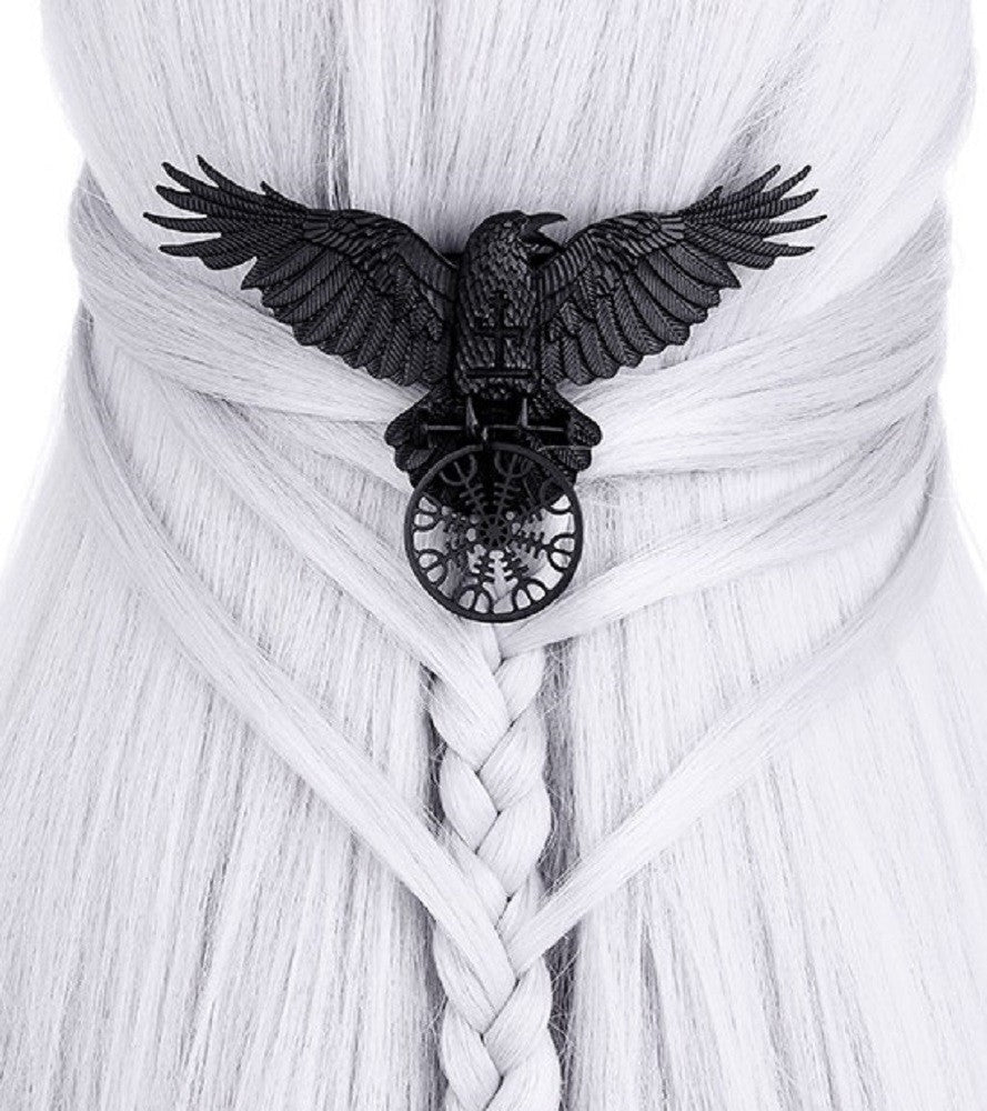 Restyle Helm of Awe Raven Gothic Hair Clip Barrette