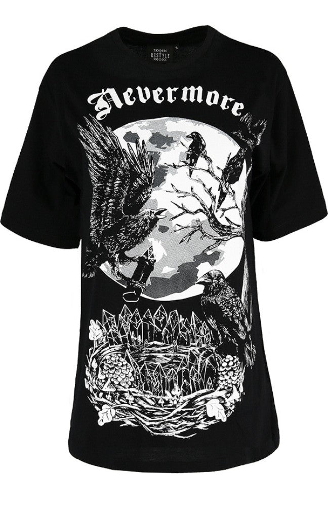 Restyle Nevermore Horror Goth T-shirt