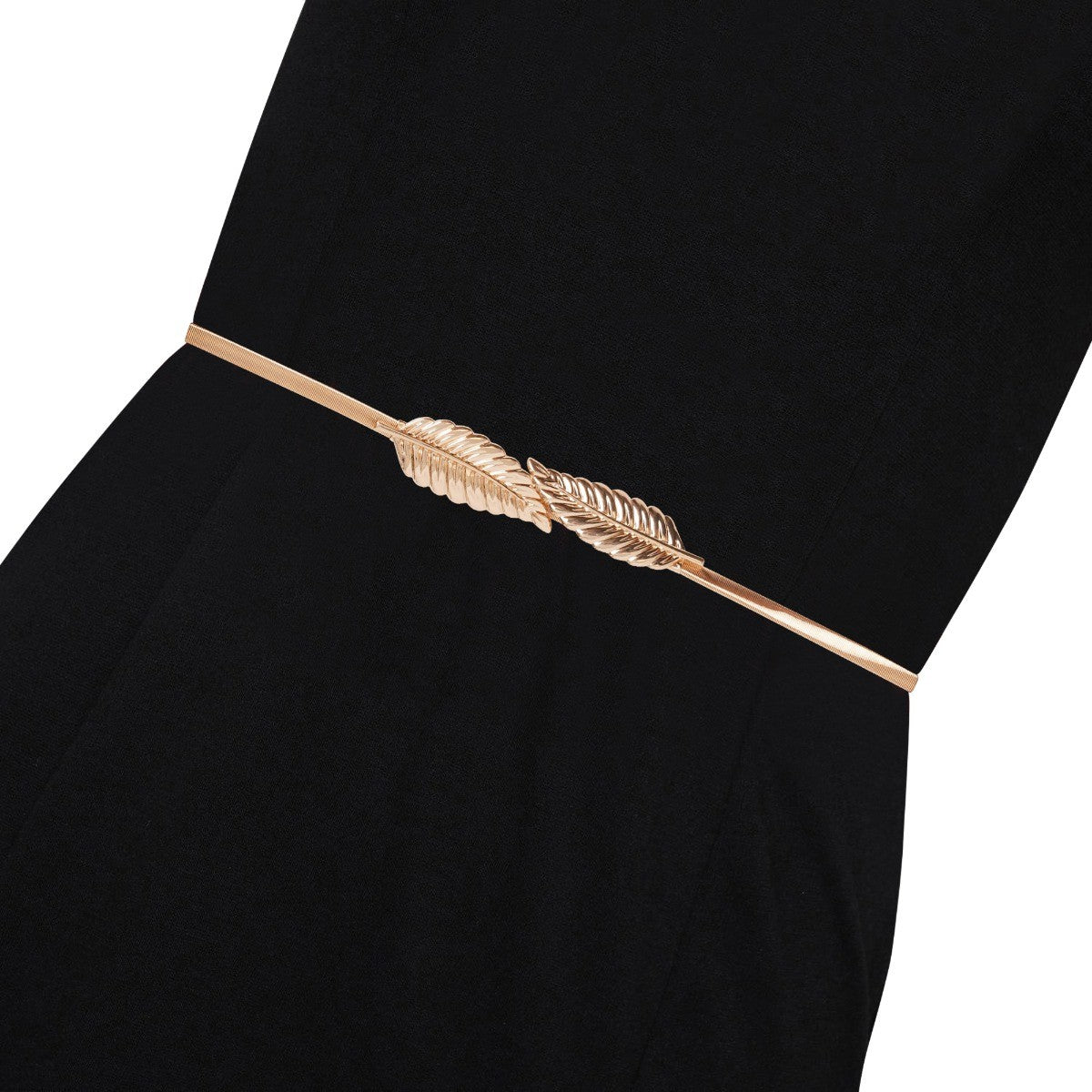 Ro Rox Annette Feather Metallic Stretchy Chain Leaf Belt | Ro Rox Ro Rox Annette Feather Metallic Stretchy Chain Leaf Belt | Ro Rox
