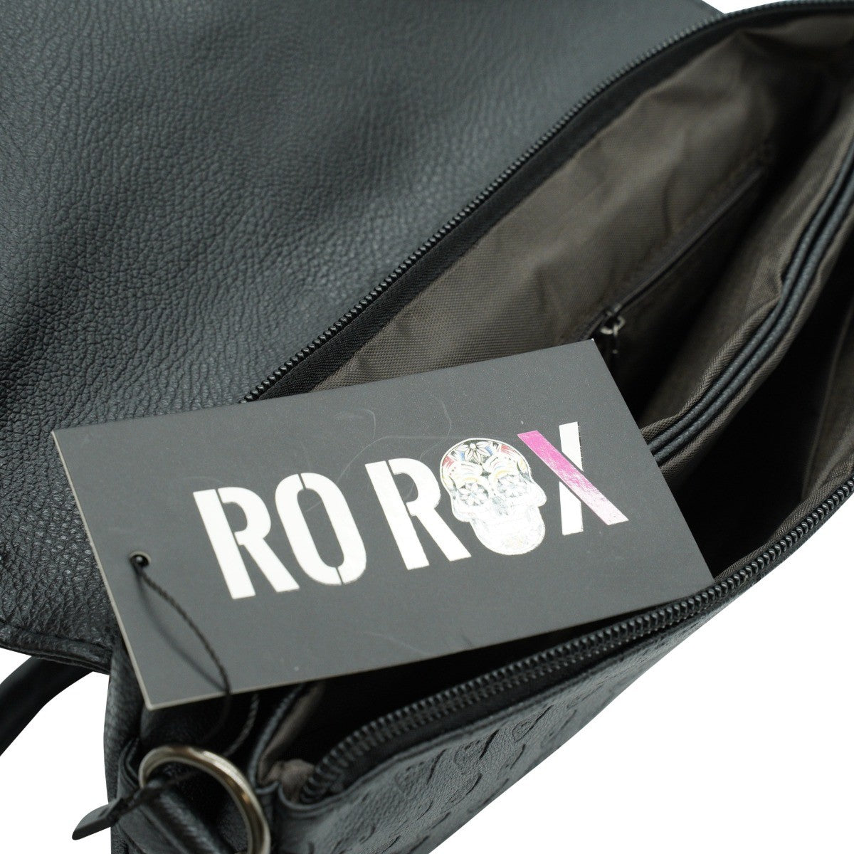 Ro Rox Studded Skull PU Crossbody Bag