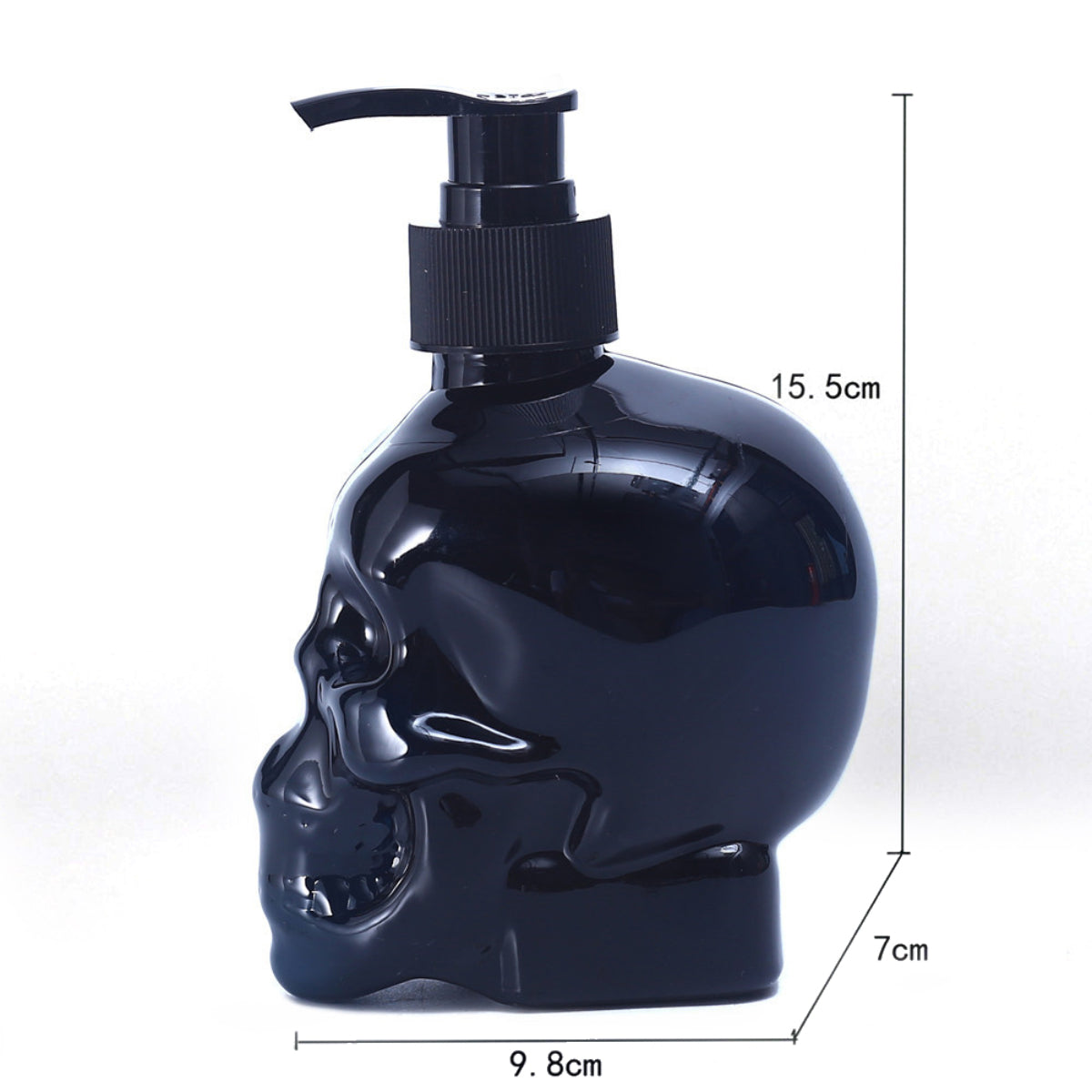 Ro Rox 350 ml Black Skull Soap Dispenser Halloween Décor