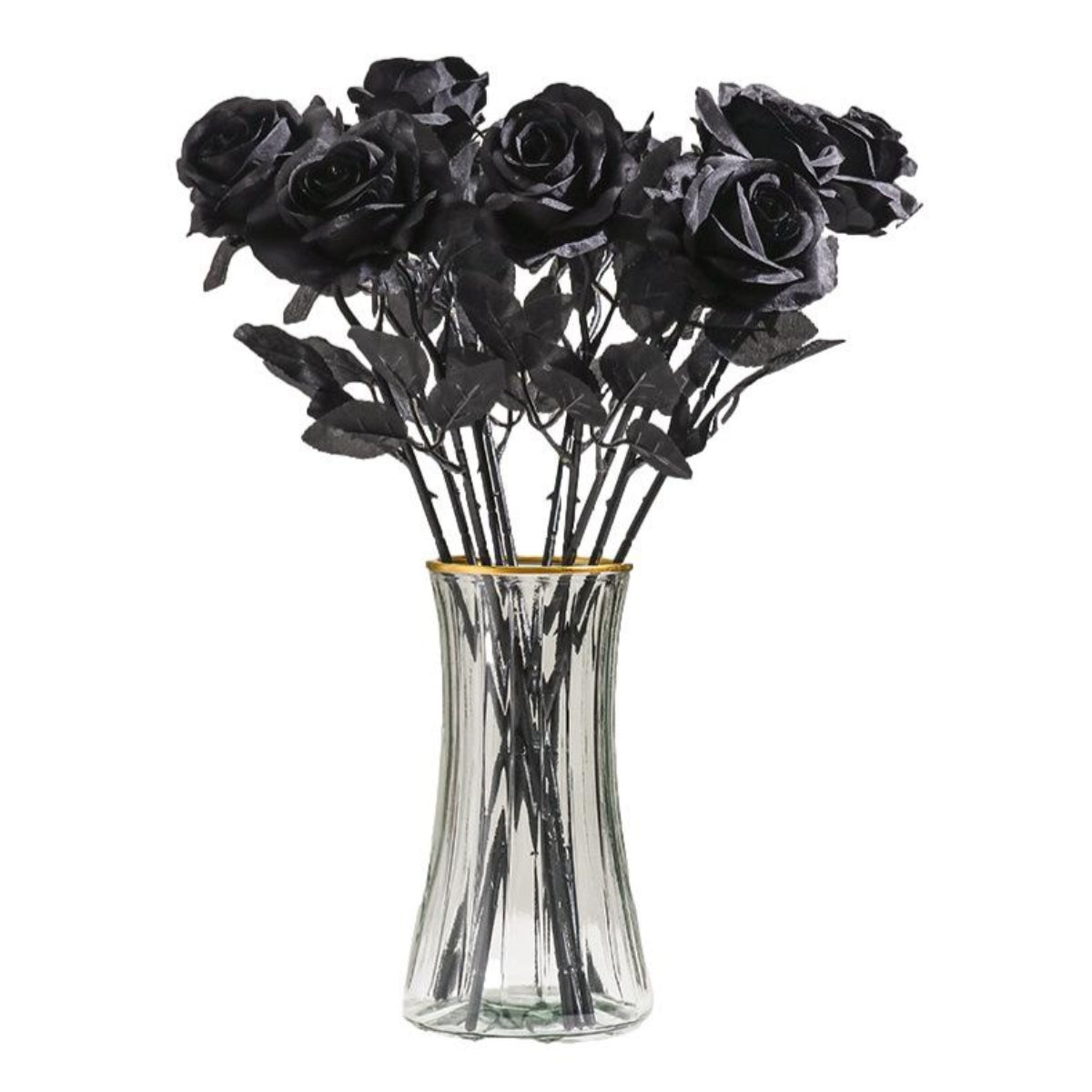 Fake Gothic Roses Black Rose Flower Gothic Gothic Simulation Black Rose Halloween Decor
