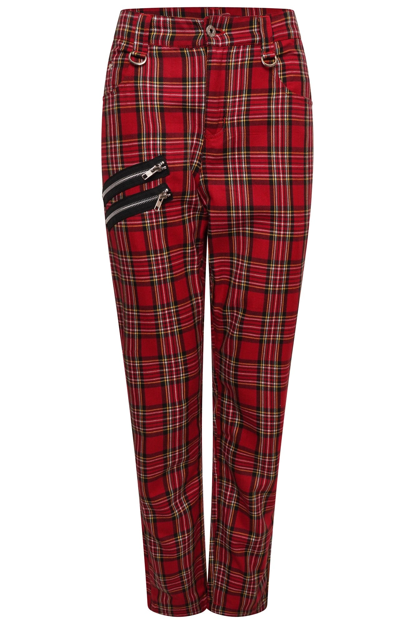 Ro Rox Boutique Exene Tartan Punk Gothic Tapered Trousers Ro Rox