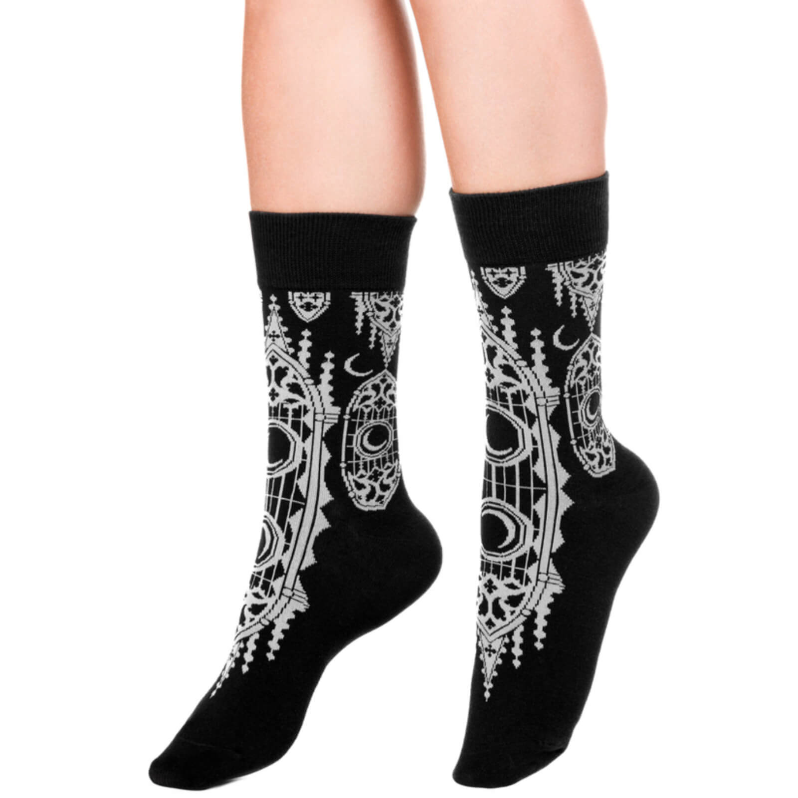 Restyle Cathedralis Jacquard Moon women's Socks