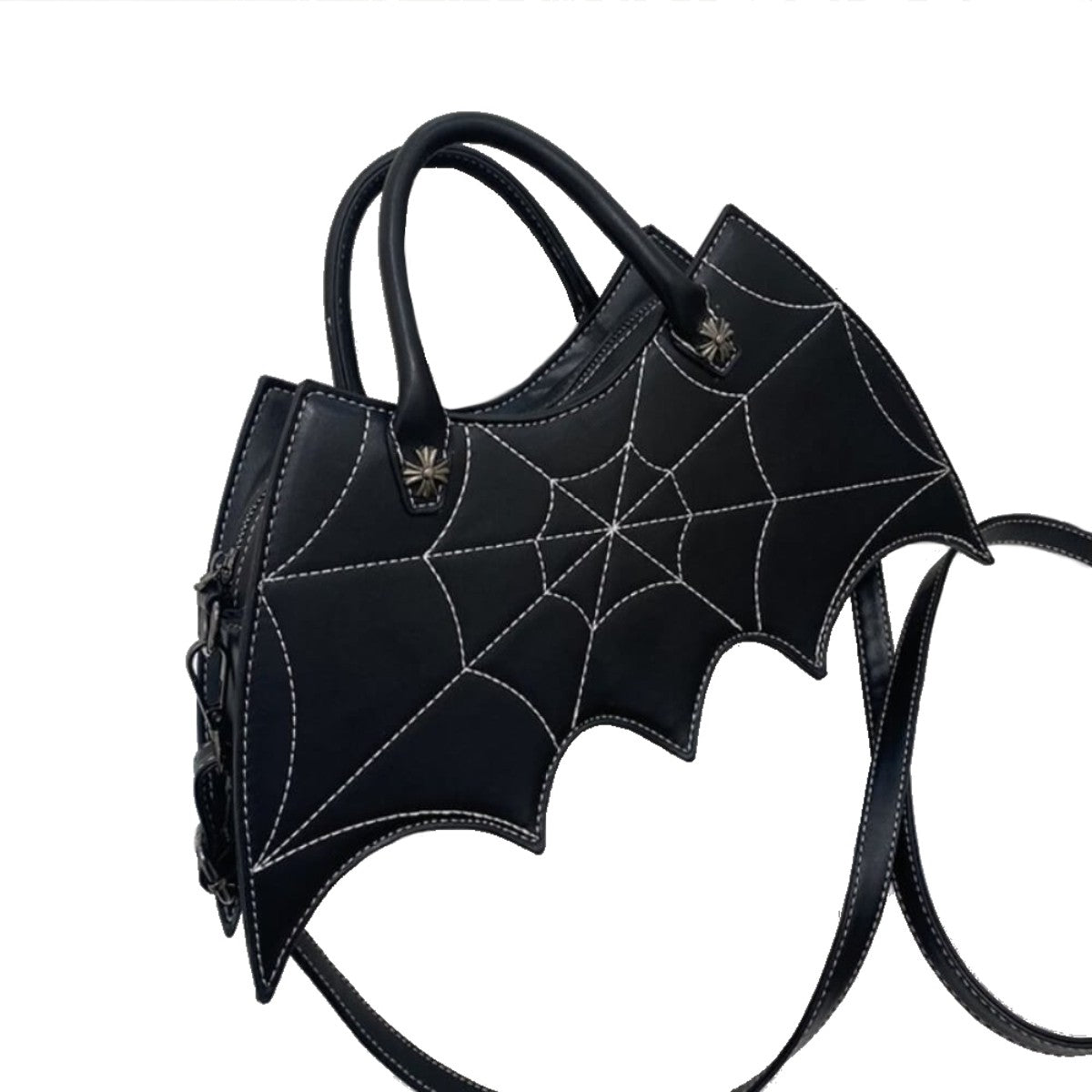 Ro Rox Draven Bat Wing Spider Web Applique Gothic Bag