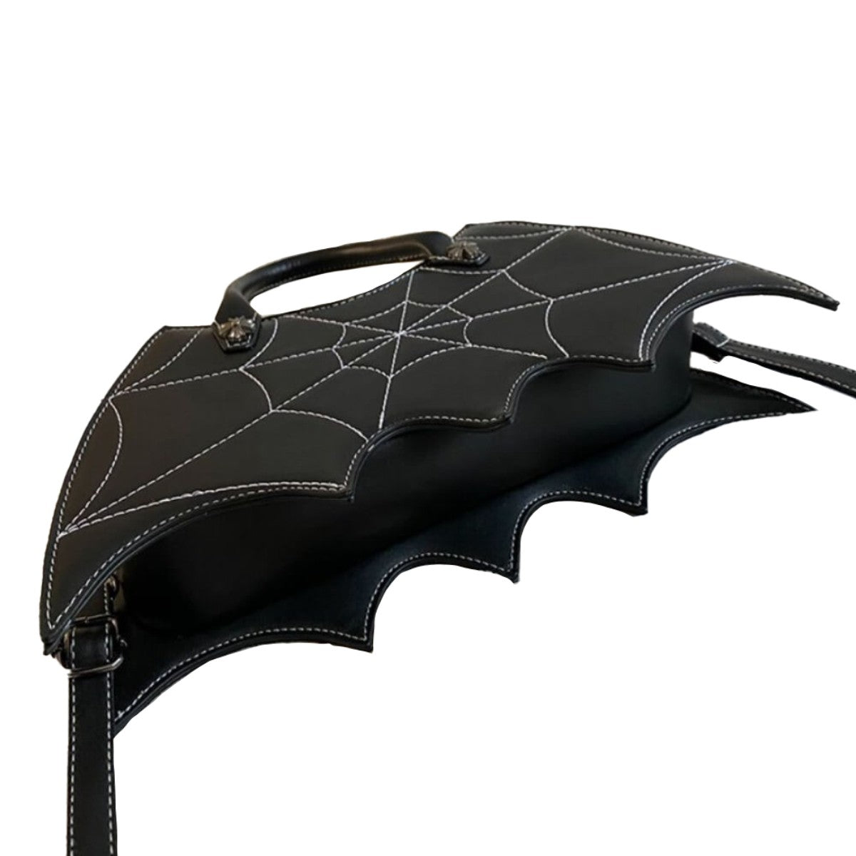 Ro Rox Draven Bat Wing Spider Web Applique Gothic Bag