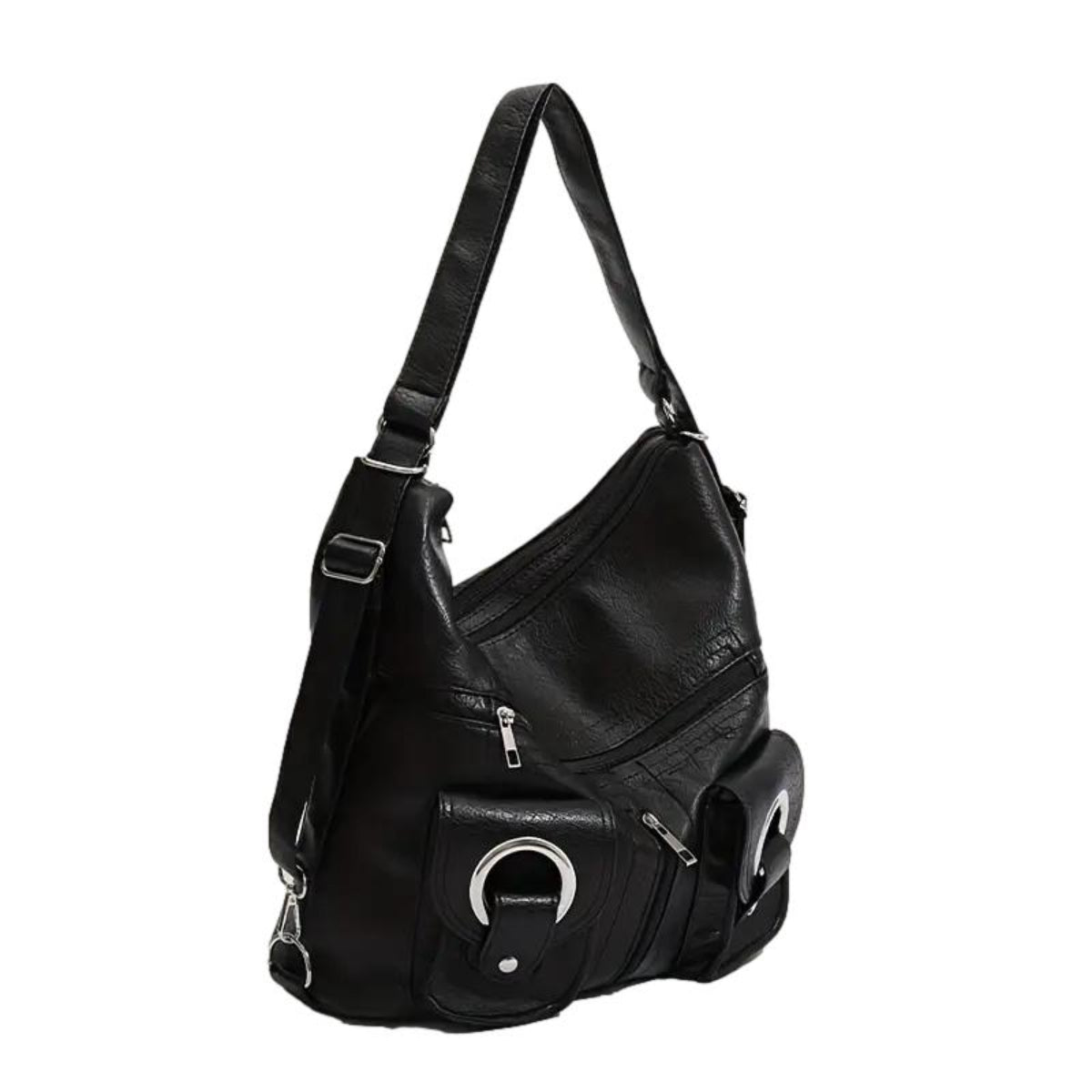 Ro Rox Large Faux Leather Slouch Hobo Shoulder Bag