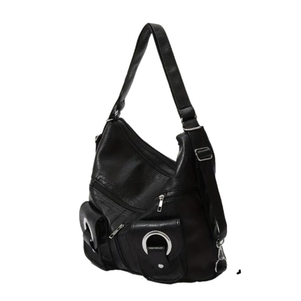 Ro Rox Large Faux Leather Slouch Hobo Shoulder Bag