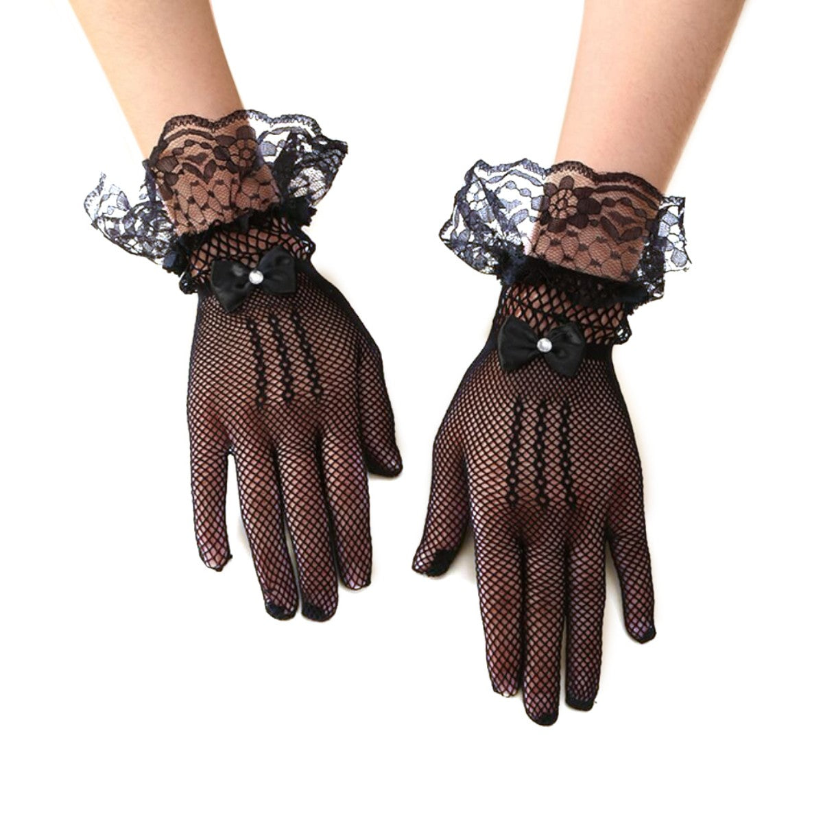Ro Rox Fishnet Wrist Gloves Delicate Mesh Vintage Rockabilly Gothic
