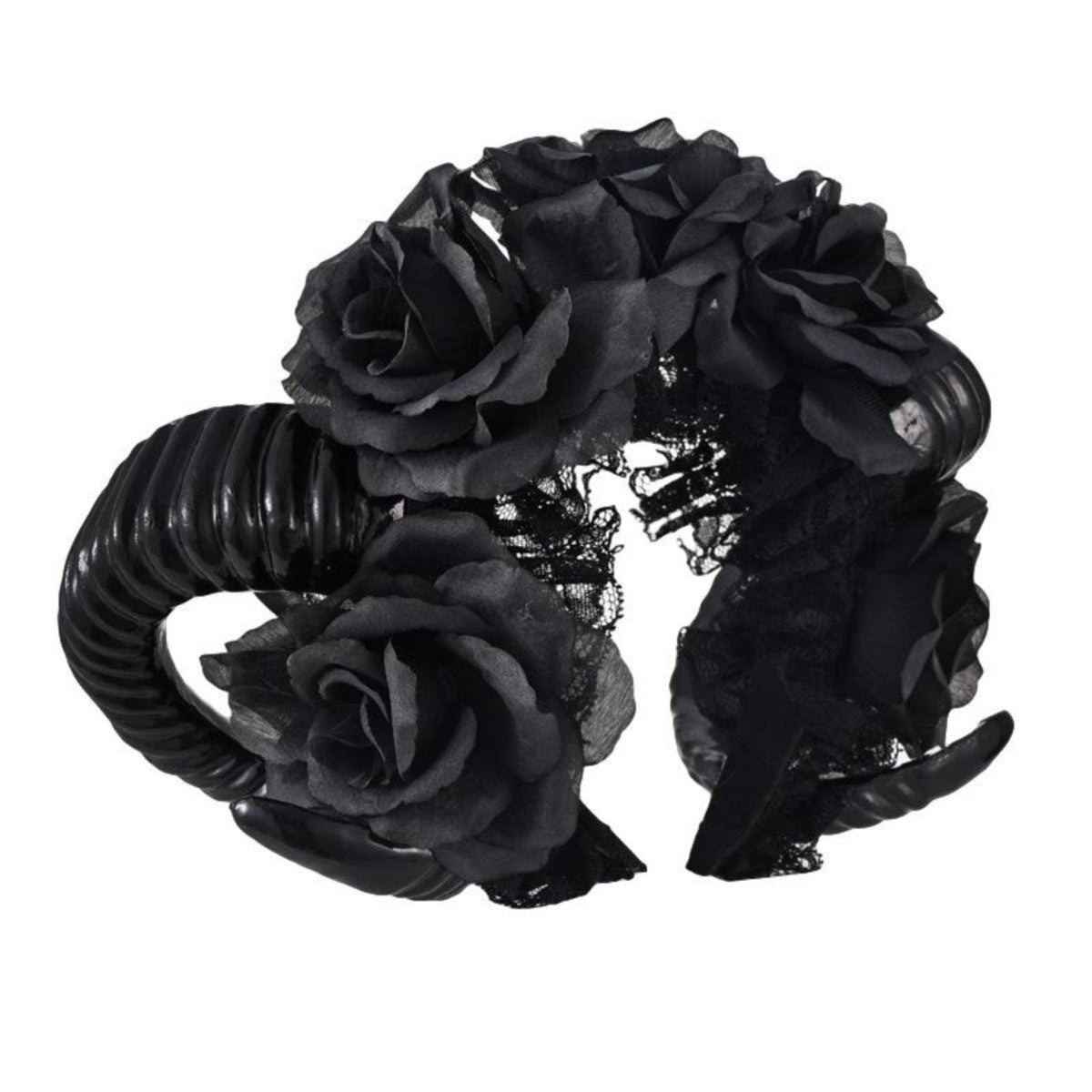 Ro Rox Gothic Horns Roses Headband
