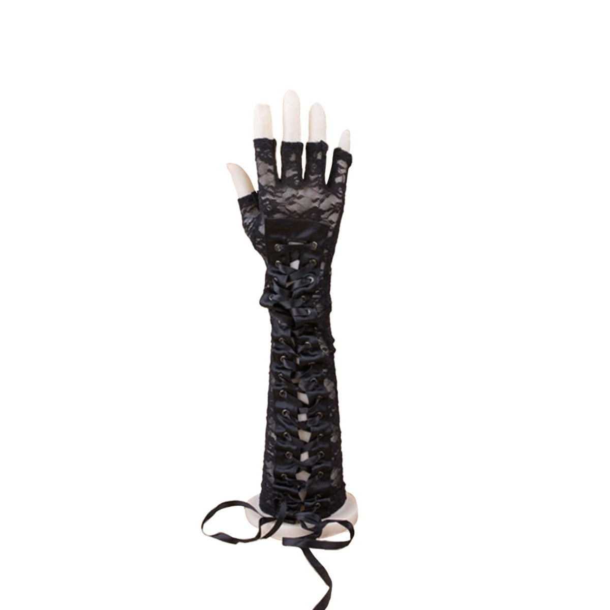 Ro Rox Half Finger Long Gloves Delicate Lace Vintage Gothic