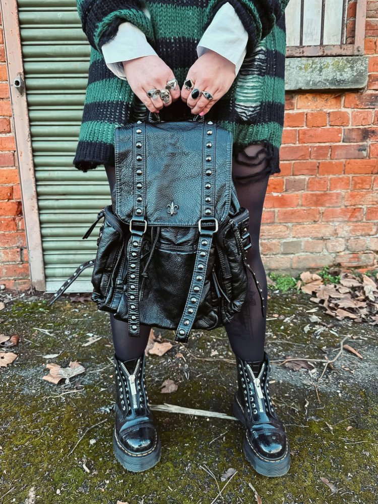 Gothic Studded Faux Leather Rucksack Bag | Ro Rox Boutique | Ro Rox