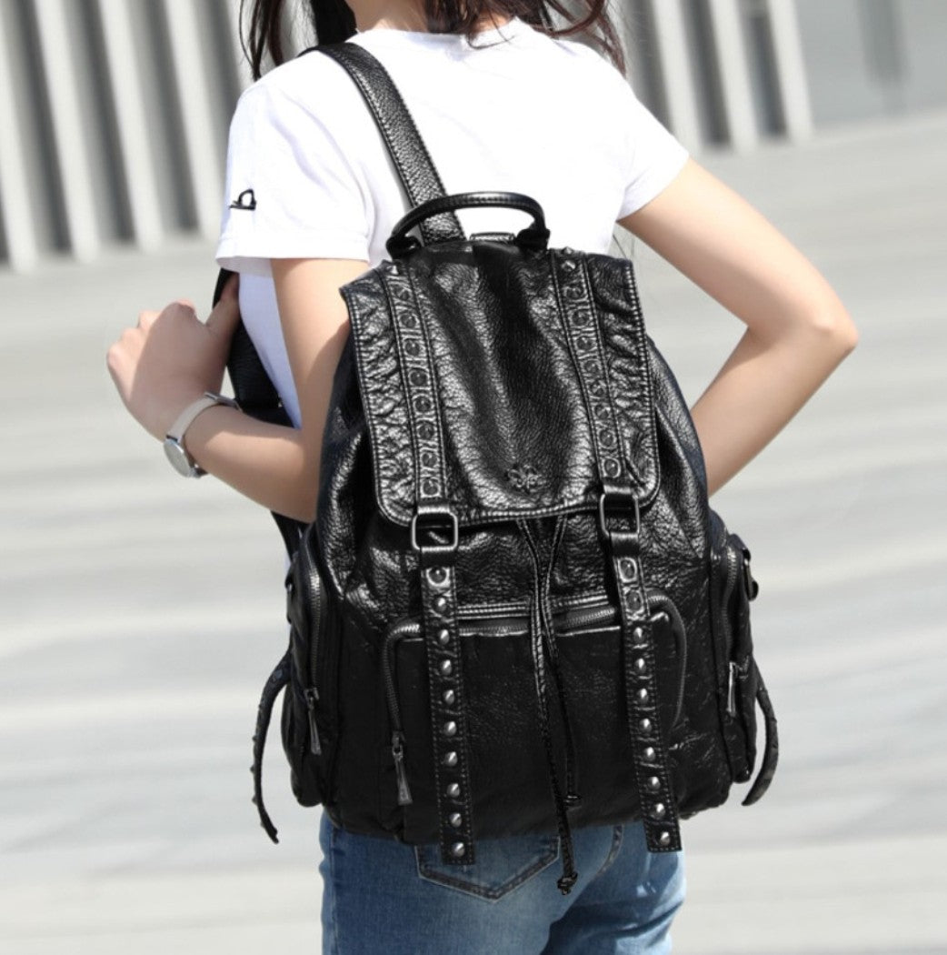 Ro Rox Iris Punk Goth PU Backpack