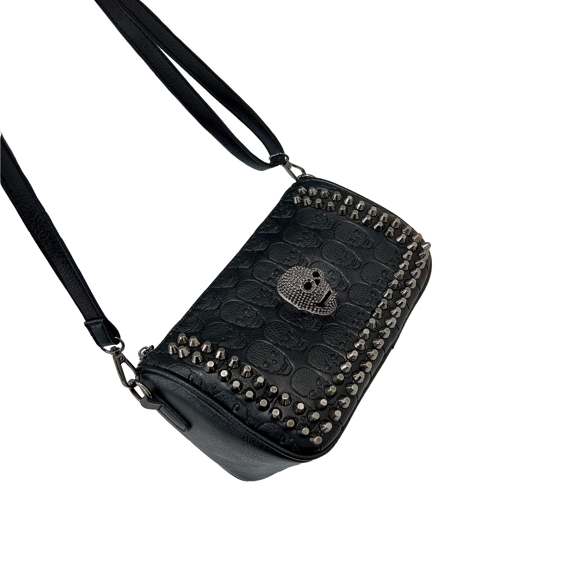 Ro Rox Keir Studded Skull Gothic Faux Leather Bag