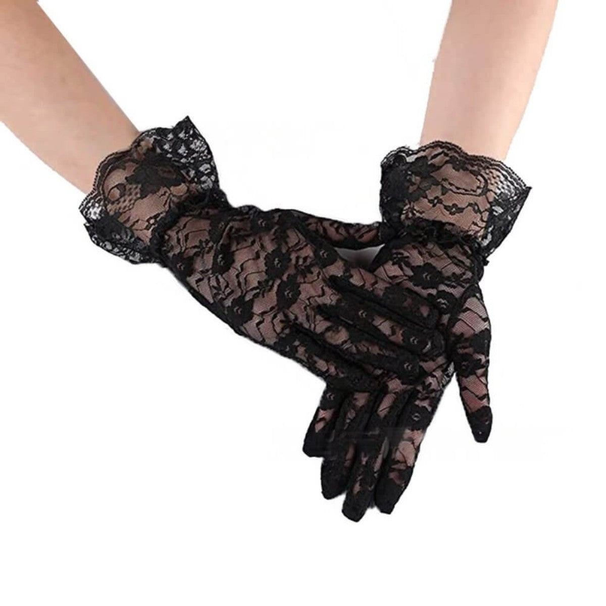 Ro Rox Lace Vintage Rockabilly Gothic Wrist Gloves
