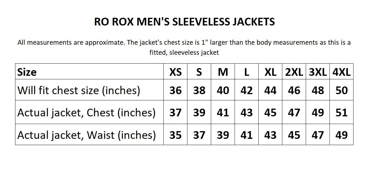 Ro Rox Men's Uniform Military Parade Sleeveless Jacket