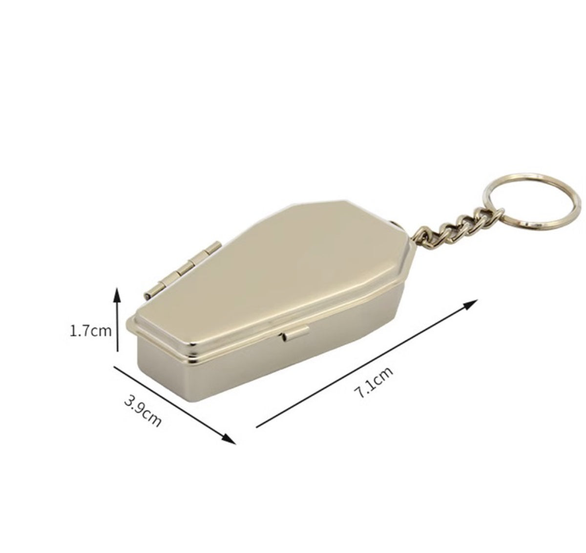 Ro Rox Mini Coffin Ashtray Metal Portable Gothic Keychain