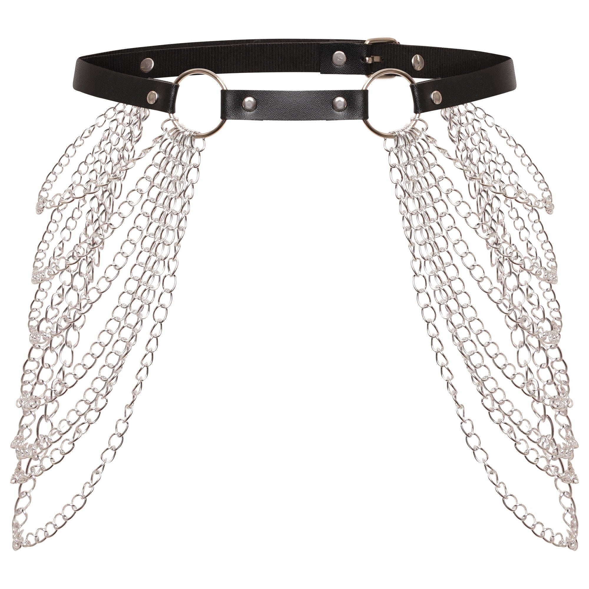 Ro Rox Rory Multiple Chain Faux Leather Belt