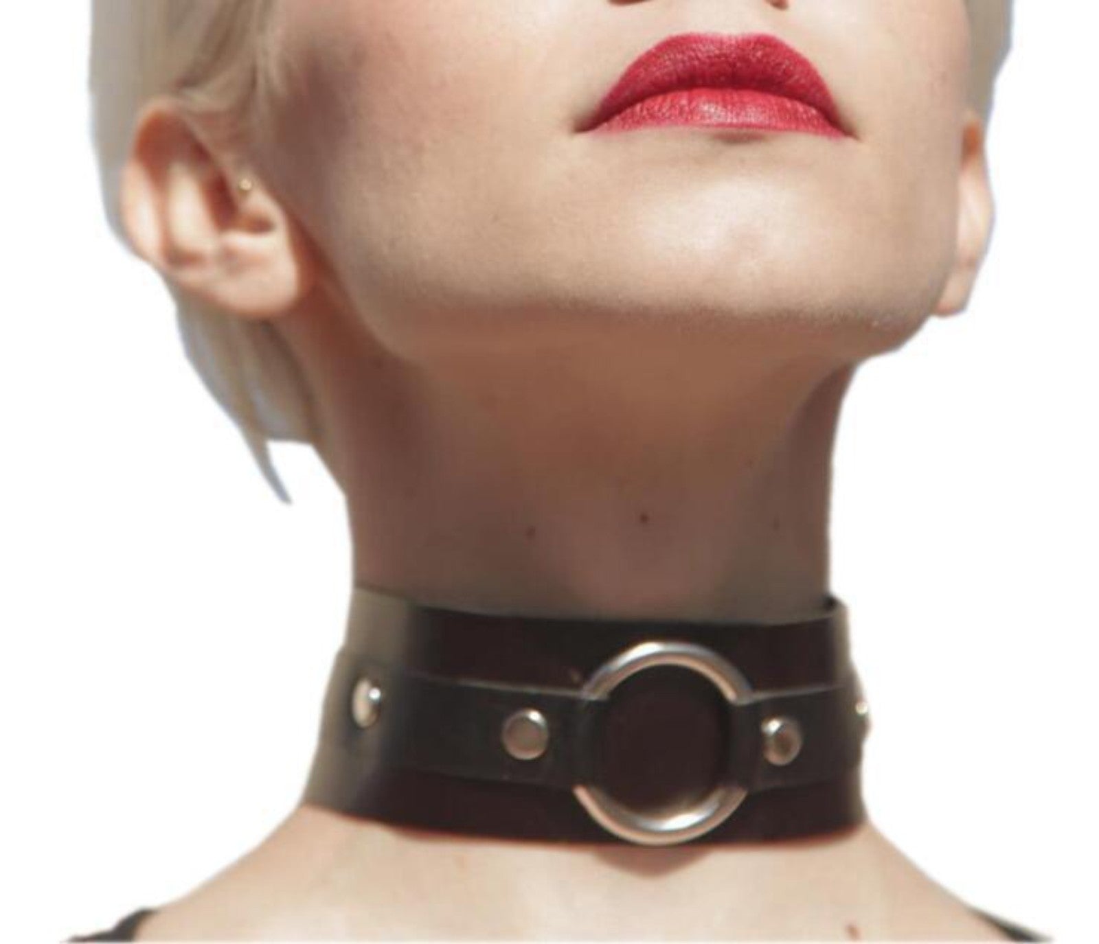 Ro Rox Ryder Gothic Faux Leather O-ring Punk Double Choker