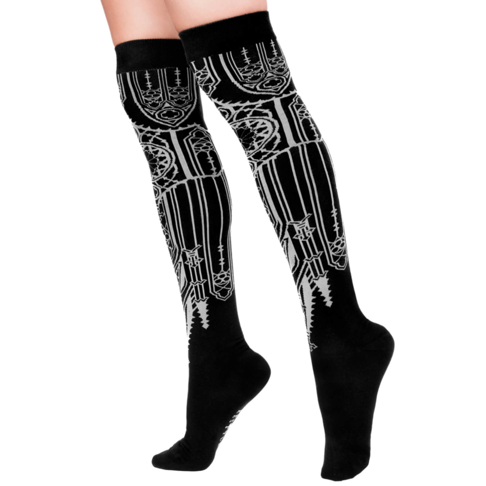 Restyle Sacrum Cathedral Unisex Gothic Over The Knee Socks