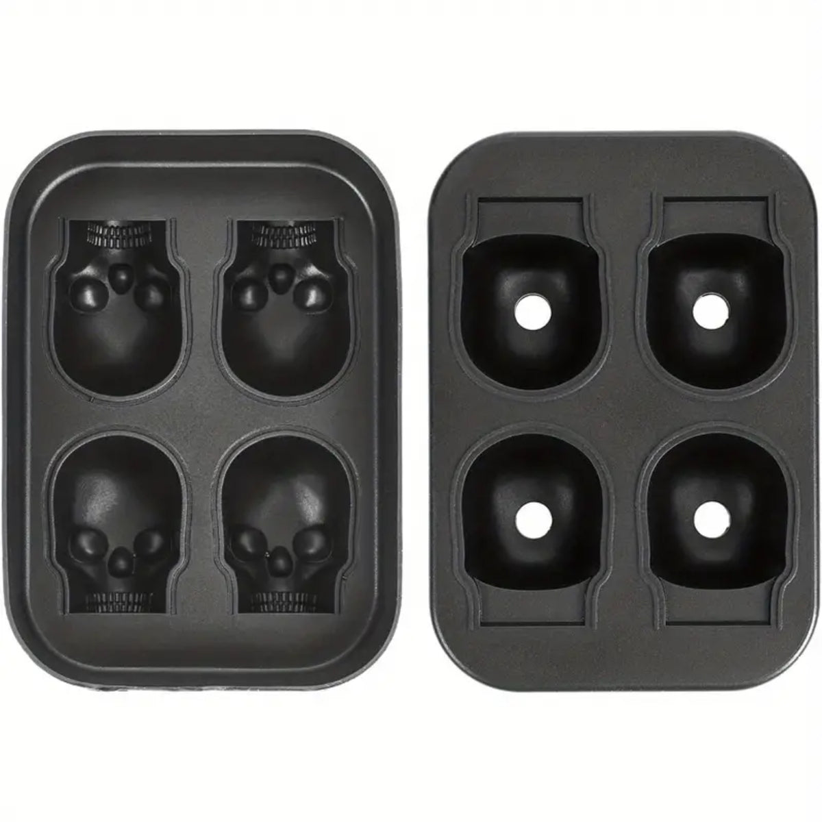 Skull Ice Cube Maker Tray Gothic Silicone Mould