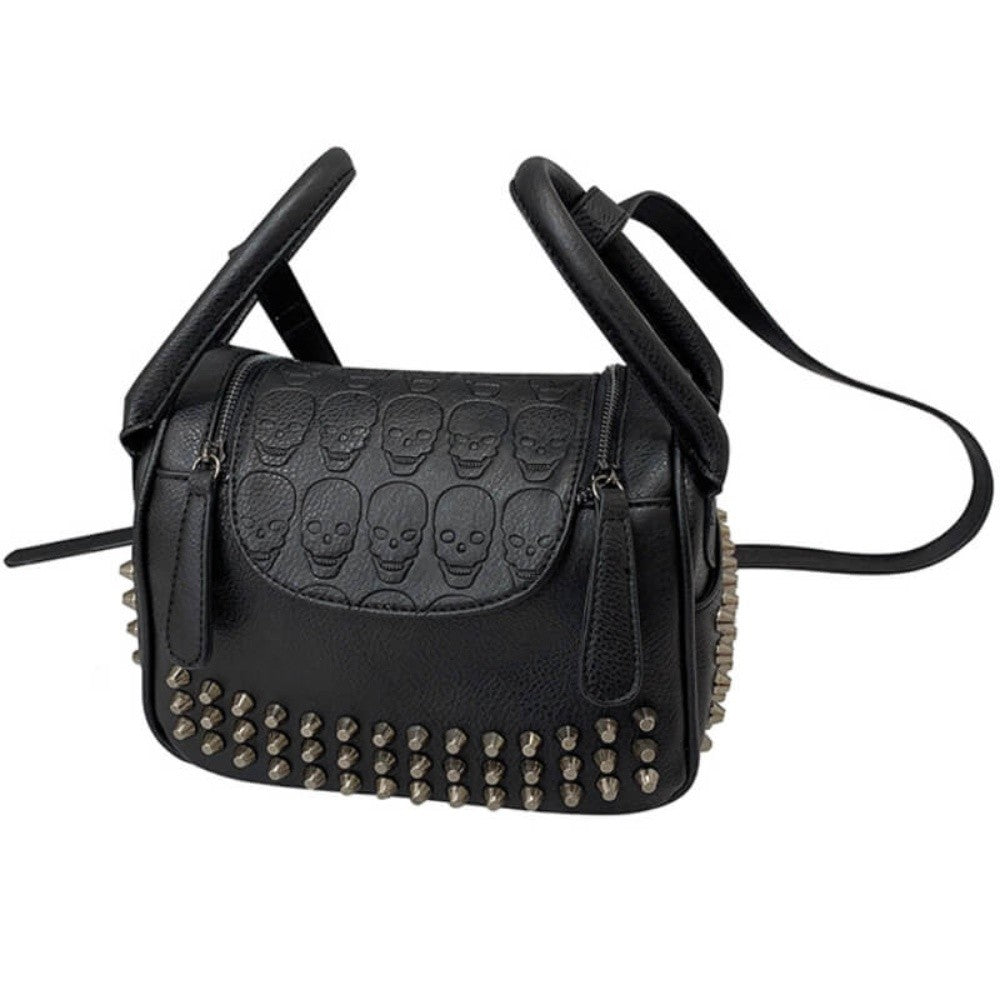 Ro Rox Griffin Studded Skull Gothic Faux Leather Bag