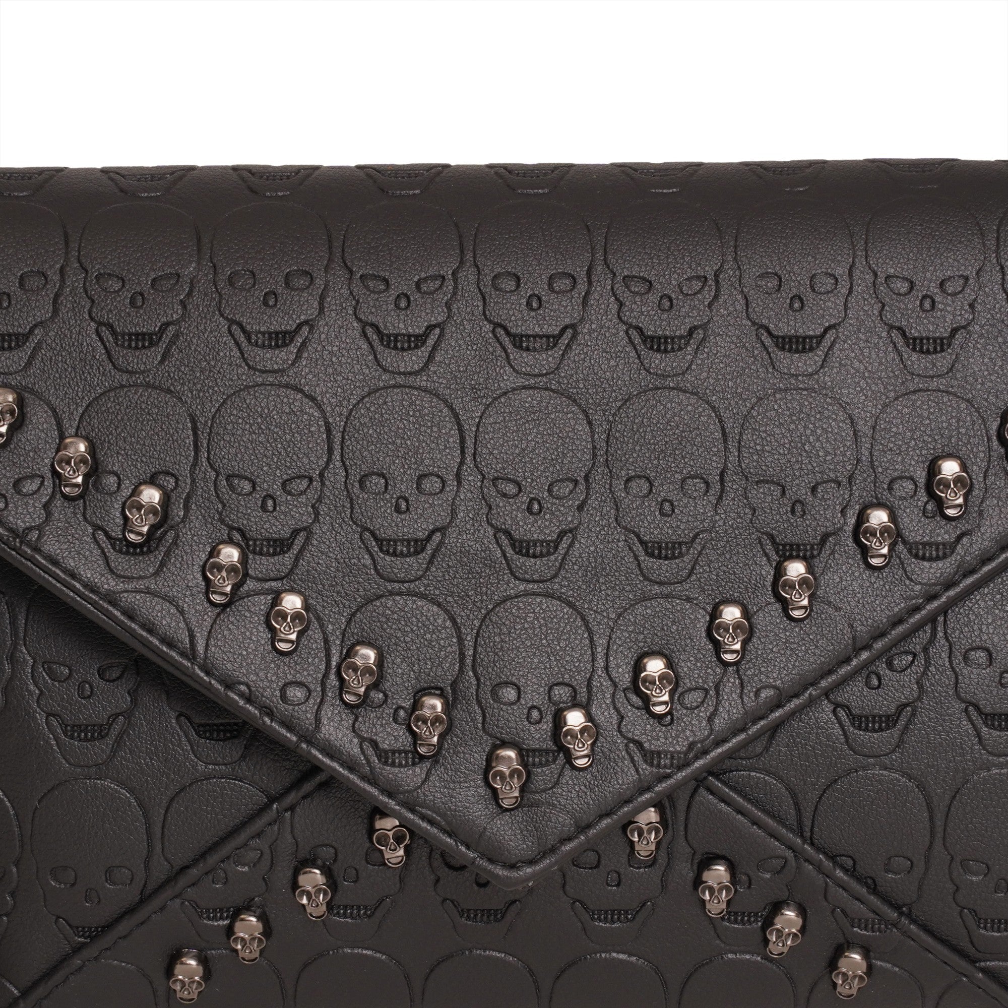 Ro Rox Sloane Studded Skull PU Crossbody Gothic Bag
