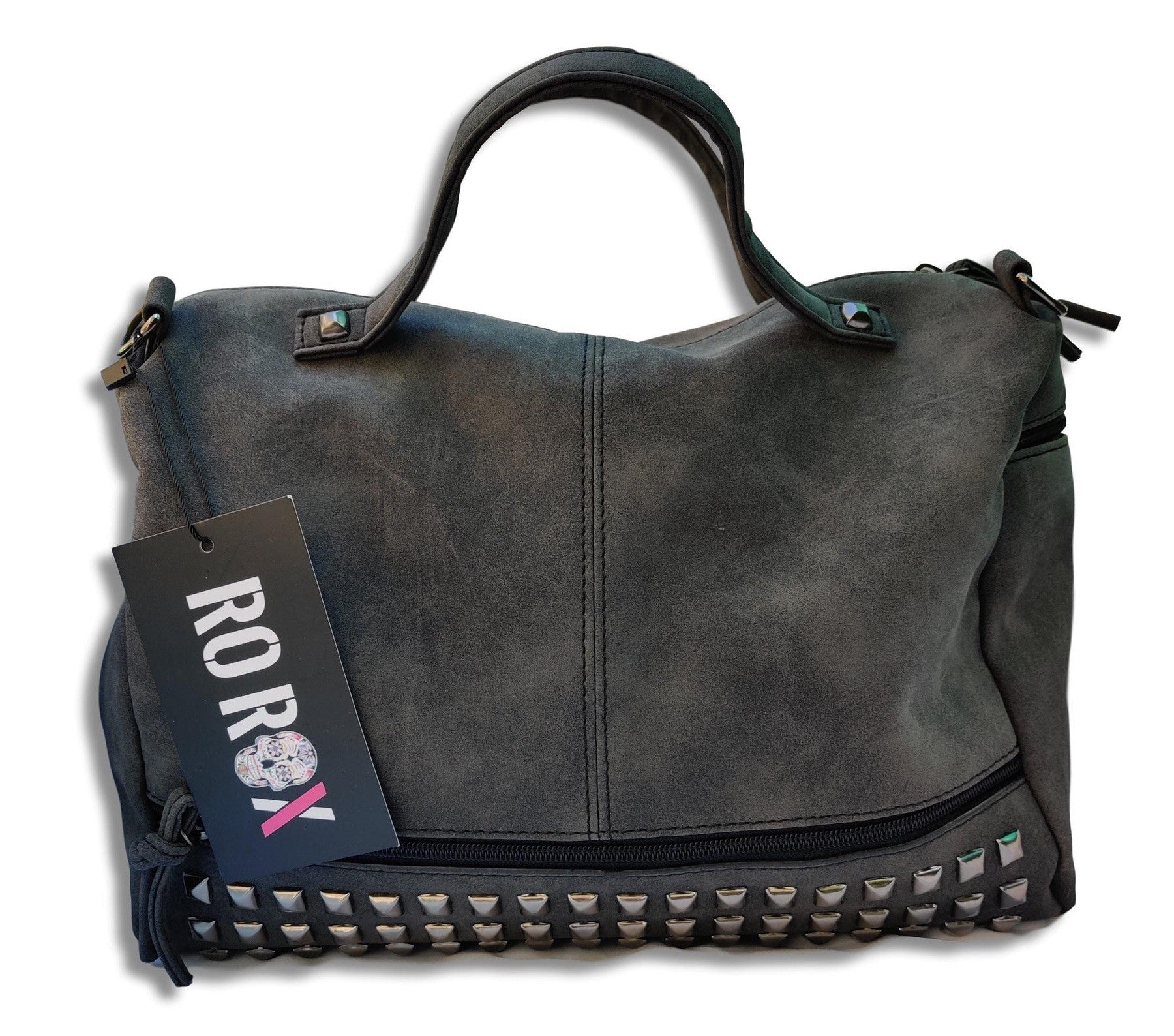 Ro Rox Arlina Studded Suedette Shoulder Bag
