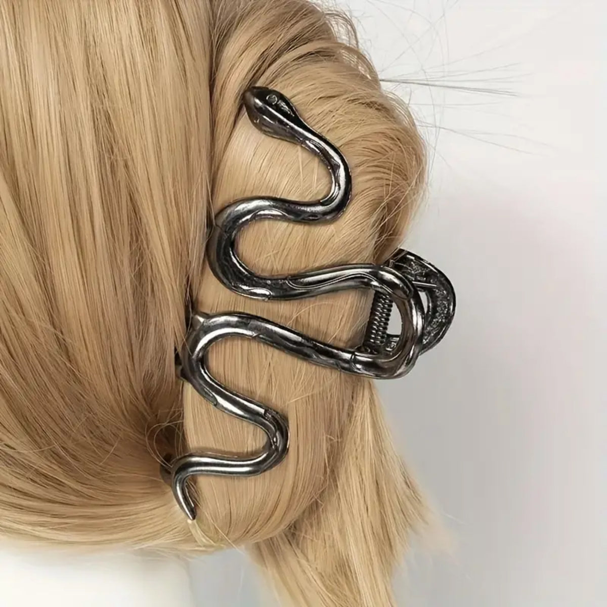 Ro Rox Gothic Snake Metal Hair Claw Hairclip Dark Silver