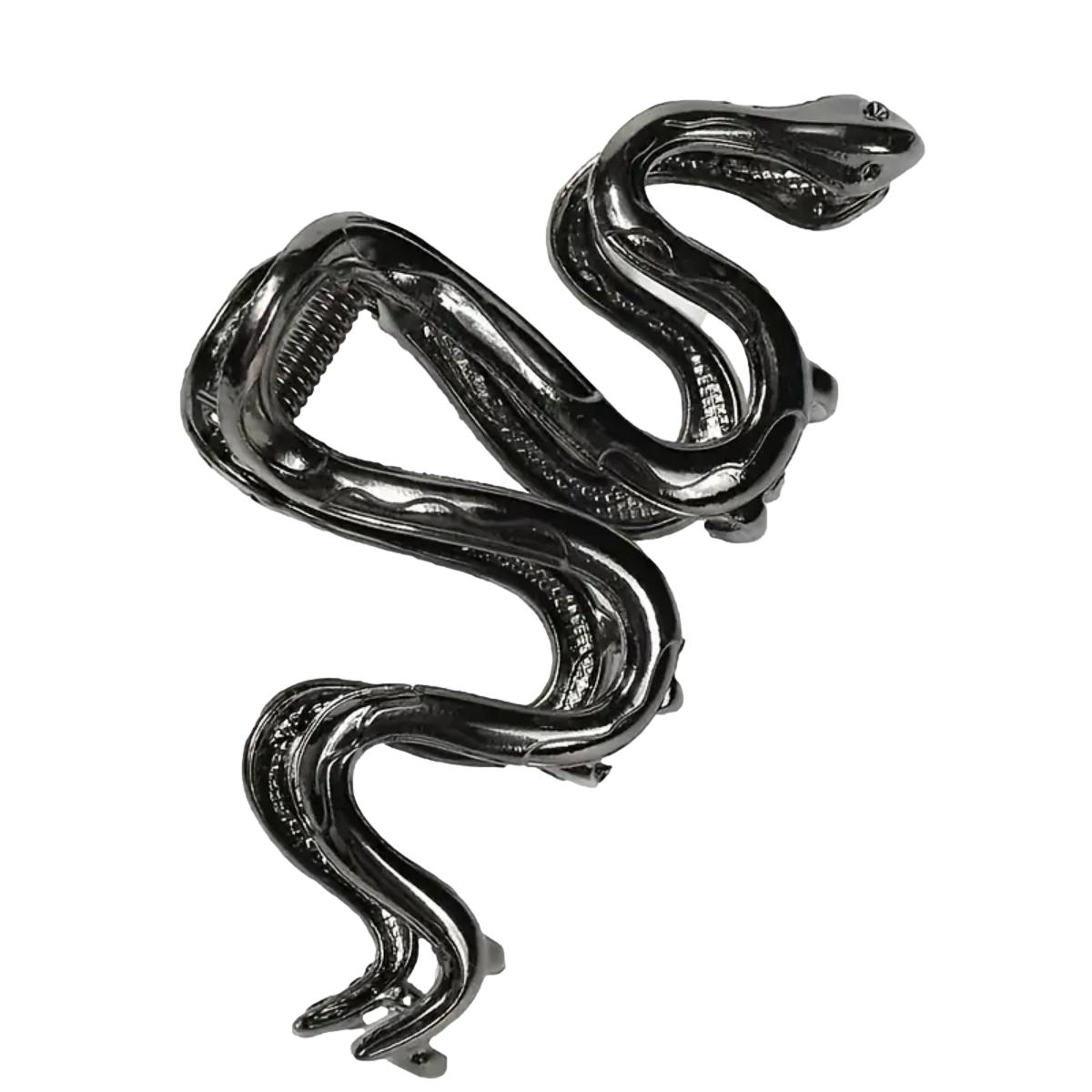 Ro Rox Gothic Snake Metal Hair Claw Hairclip Dark Silver
