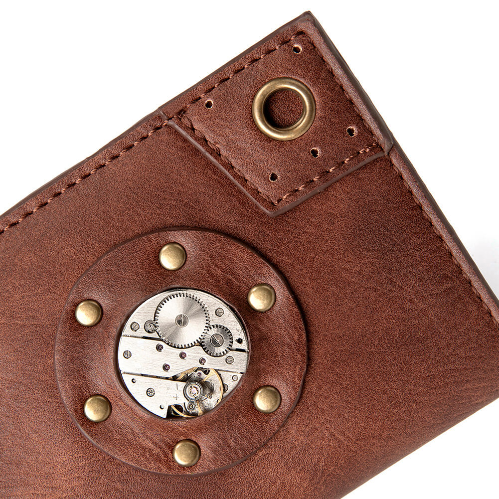 Ro Rox Lyra Steampunk Brown Faux Leather Wallet