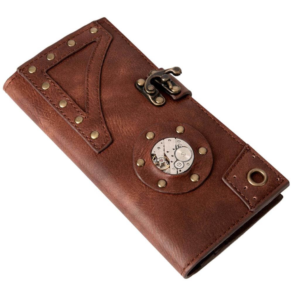 Ro Rox Lyra Steampunk Brown Faux Leather Wallet