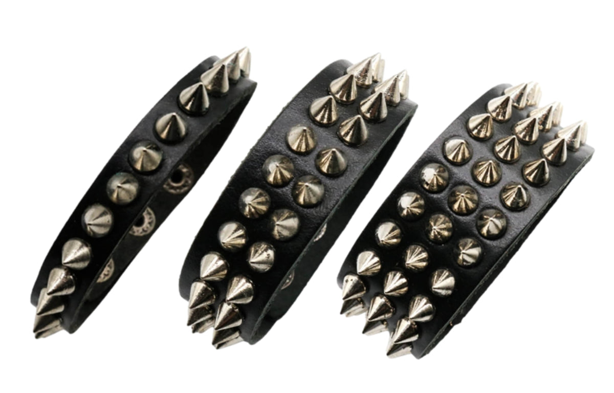 Ro Rox Gothic Punk Double Row Studded Unisex Bracelet