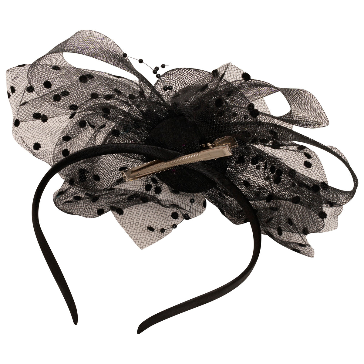 Ro Rox Retro 1940's 1950's Net Ruffle Flower Hairband | Ro Rox