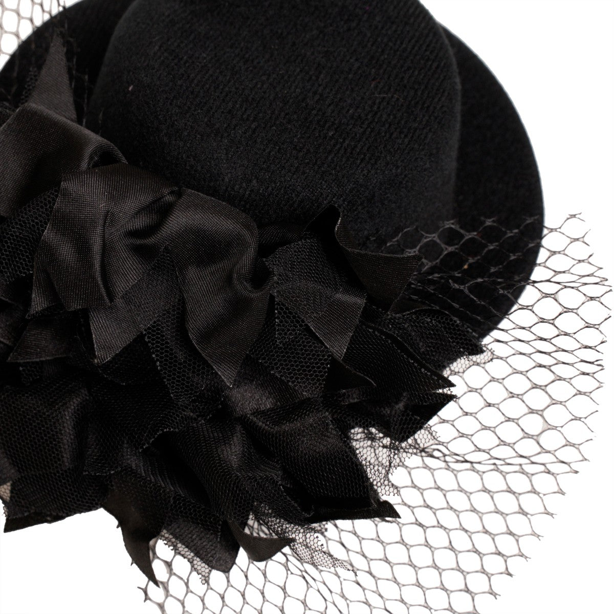 Ro Rox Retro 1940's 1950's Fascinator Net Ruffle Layer Hat