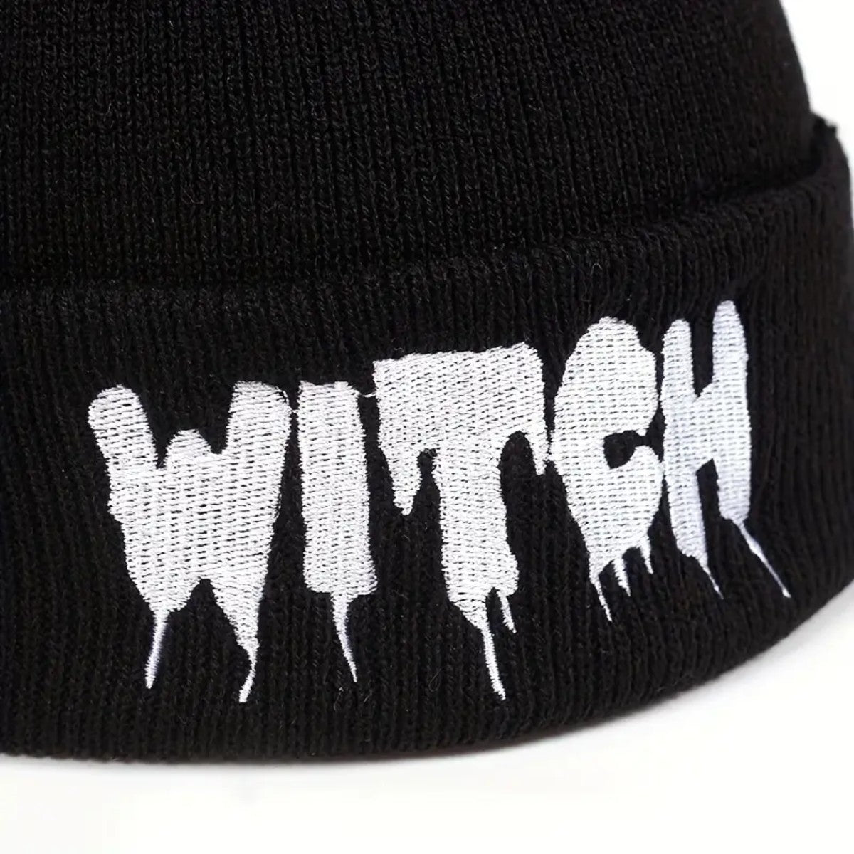 Witch Beanie Knitted Gothic Hat Unisex One Size