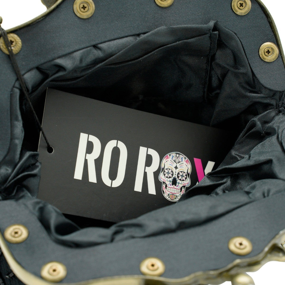 Ro Rox Margeret Satin Embroidered Antique Clasp Evening Bag