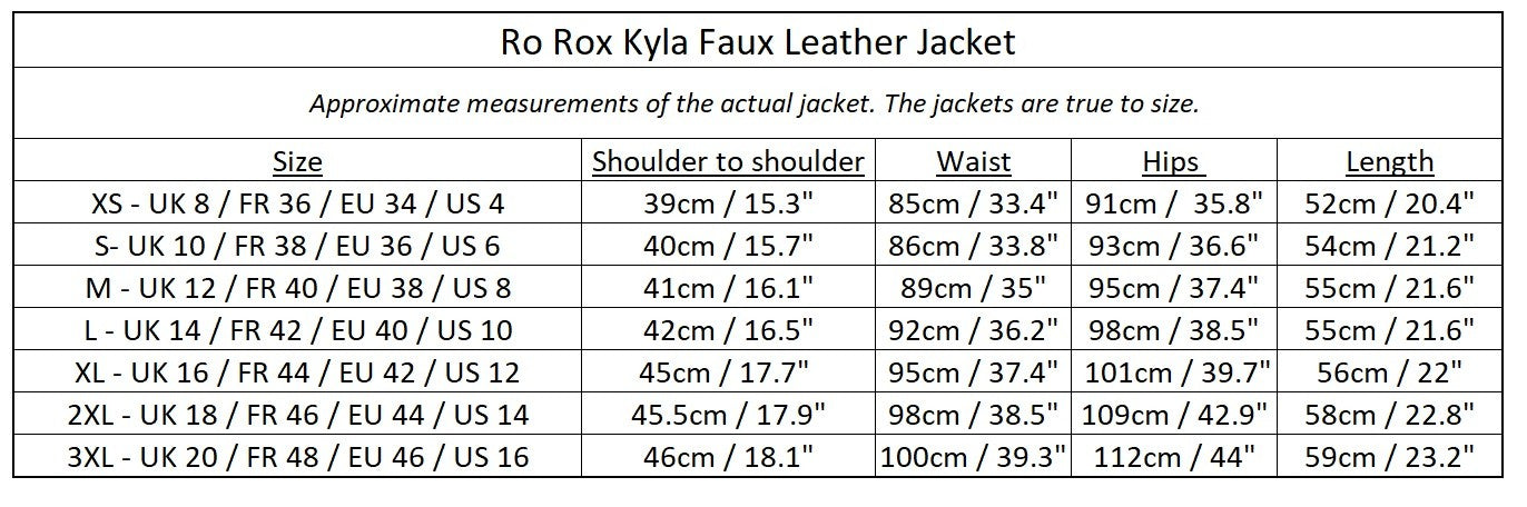 Ro Rox Studded Brando Jacket Faux Leather Punk Goth Biker Jacket