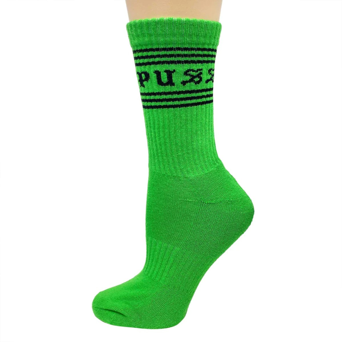 Sourpuss Green High Visibility Crew Varsity Socks